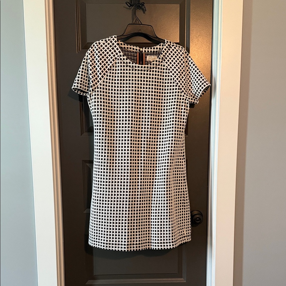Lou & Grey Black and White Checkered Mini Dress